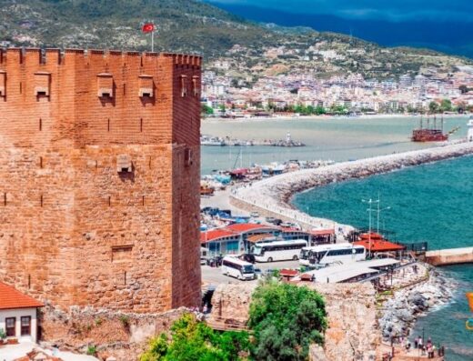 Alanya Red Tower in Winter